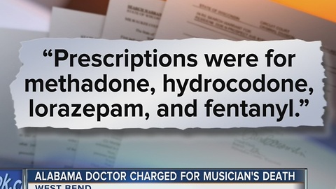 Alabama doctor charged in musician's death