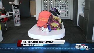 Verizon stores host backpack giveaway