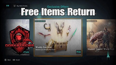 Assassin's Creed Valhalla- Free Items Return