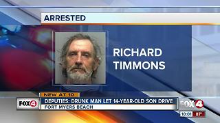 Intoxicated man lets his 14 year old son drive his car