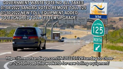 SANDAG 125 Toll Waste