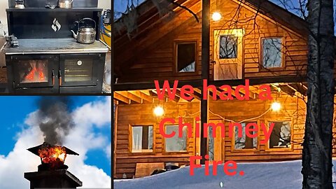 Chimney issues and wood fire cook stove set up #offgrid #homestead Chimney fire at the homestead