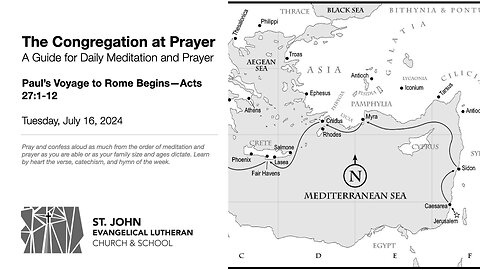 Paul’s Voyage to Rome Begins—Acts 27:1-12