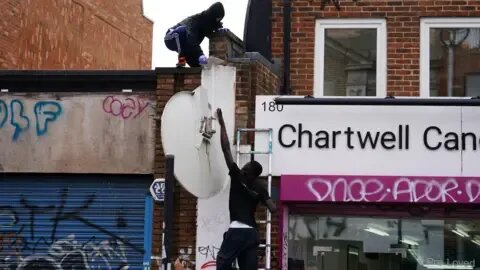 After unveiling his latest artwork, the renowned artist known as 'Banksy' had his creation stolen