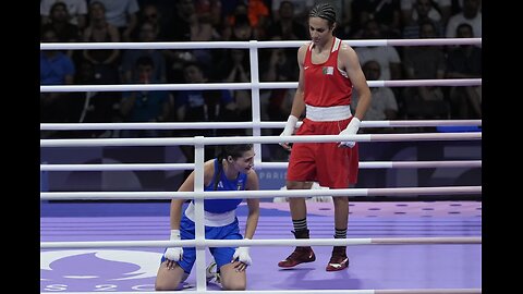 ITALY FEMALE BOXER QUIT MATCH🇮🇹🧔‍♀️🥊🙎‍♀️AGAINST ALGERIAN TRANSGENDER BOXER🇩🇿🏋️‍♀️🥊🚫🙅‍♀️💫