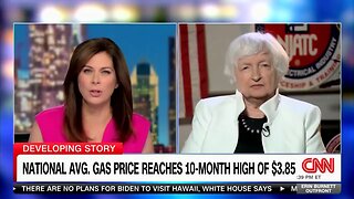 Treasury Secretary Janet Yellen Claims We're "Well Off The Highs" Of Gas Prices, Which Isn't True