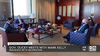 Senator-elect Mark Kelly meets with Governor Ducey, discuss issues, COVID the priority