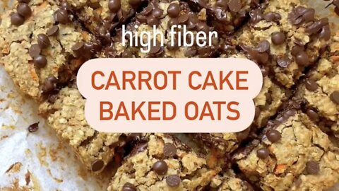 High Fiber Carrot Cake Baked Oats 😍