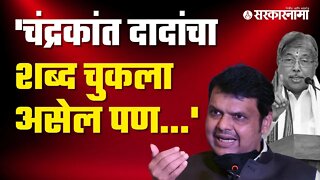 Devendra fadnavis on Chandrakant patil | शाईफेक प्रकणावर देवेंद्र फडणवीसांची प्रतिक्रिया |Sarkarnama