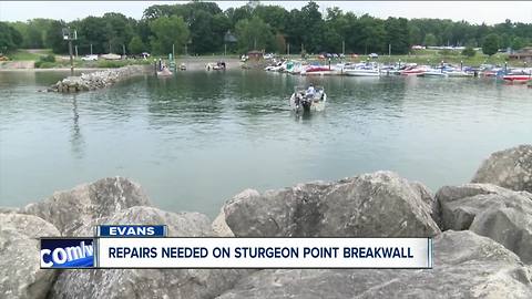 Sturgeon Point break wall needs major repairs