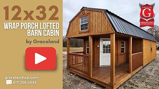 🔎12x32 Wrap Porch Lofted Cabin by Graceland 💬MESSAGE ME NOW!