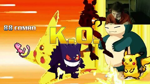 Pokemon Characters (Pikachu, Gengar, Snorlax, And Mew) VS Foxy In An Epic Battle In MUGEN Video Game
