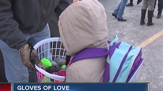 Wayne Township Fire Dept. hands out "Gloves of Love"