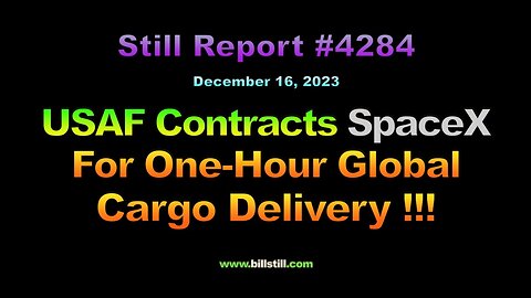 USAF Contracts Space-X For One-Hour Global Cargo Delivery, 4284