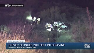 FD: One person extricated after crashing into ravine near I-17 and Sunset Point