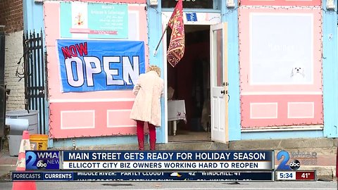 Ellicott City's Main St ready for holiday season; dozens of business back open