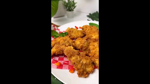 KFC CRISPY CHICKEN TENDERS with Spicy Bbq dip | #kfcstyle #zingerchickenstrips #chickentenders
