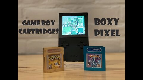 Boxy Pixel ￼ Aluminum￼ & Brass Game Boy Cartridges on the Analogue Pocket