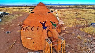 We Complete Our 20 Foot Tall Monolithic Earthbag Dome!