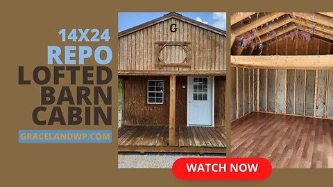 😎REPO! "As Is" | 🔎12x24 Lofted Cabin by Graceland | 🔎NO RTO | ⏰HURRY! | 💬MESSAGE ME!