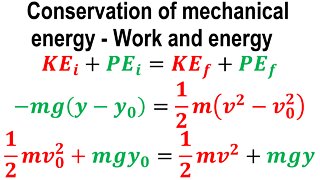 Conservation of mechanical energy - Work and energy - Dynamics - Classical mechanics - Physics