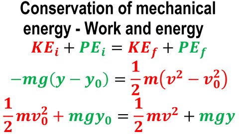 Conservation of mechanical energy - Work and energy - Dynamics - Classical mechanics - Physics