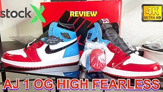 AIR JORDAN 1 HIGH OG "FEARLESS" "UNC To CHICAGO" Unboxing & Review ($210 StockX Pick Up ) 4K!