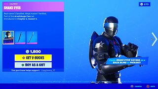 Fortnite Item Shop - NEW SNAKE EYES SKIN TODAY! (Fortnite Battle Royale)