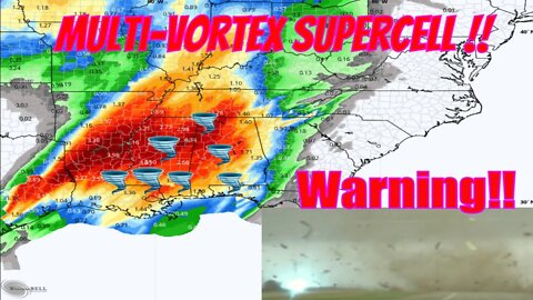 Warning! Multi Vortex Supercell Today! Tornado Outbreak! - The WeatherMan Plus Weather Channel