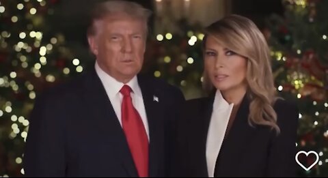 TSVN242 1.2022 A Christmas Message From Donald And Melania Trump Happy Holidays