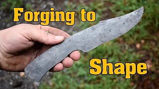 Forging a knife preform: Harpoon point hunter