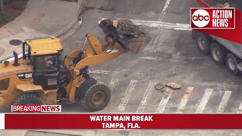 Water main break at Brorein Street and S. Ashley Drive closes intersection, bridge in downtown Tampa