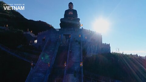 The statue of Amitabha Buddha, the highest bronze statue in Vietnam
