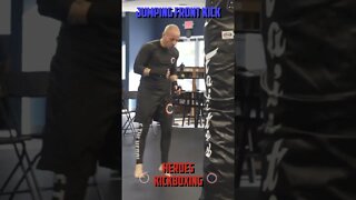 Heroes Training Center | Kickboxing & MMA - Jumping Front Kick | #Shorts