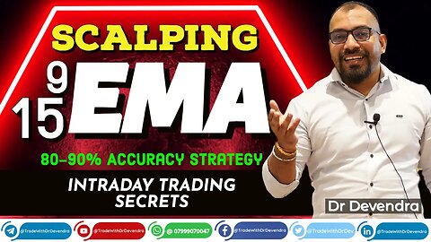 Intraday Scalping Strategy || 9 and 15 EMA strategy || #tradewithdrdevendra || #thetraderoom