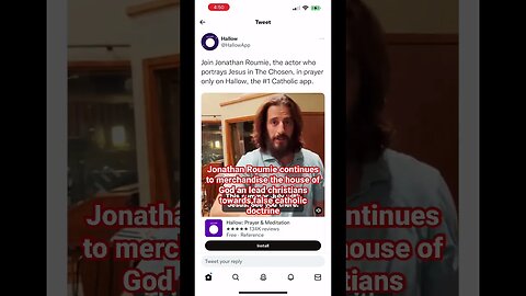 “Jesus” from the chosen pushing a 60 dollar prayer app?? #thechosen #catholic #christian #shorts