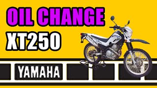Yamaha XT250 Oil Change with Filter Tutorial