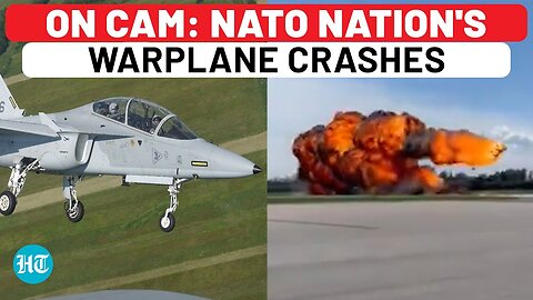 On Camera: NATO Nation's Warplane Falls, Hits Ground, Explodes In Huge Blast Days After Ukraine Deal