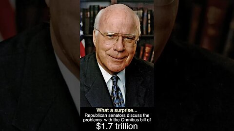 Omnibus sucks. Oh look! There's one of our Vermont senators! Good Ol' Patrick "Pork Sammich" Leahy.