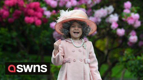 3-year-old dressed as "mini queen” tours care homes ahead of the Platinum Jubilee