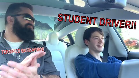 "It's Like a Fighter Jet!!" - Driving Lesson in Tesla Model 3! - Tesla Model 3 Student Driver! Tesla