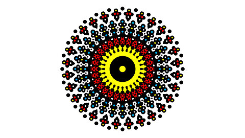 Drawing A Red And Yellow Mandala!