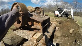 Setting up a jaw/rock crusher