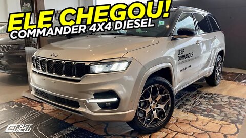 NOVO JEEP COMMANDER OVERLAND TD380 4X4 TURBO DIESEL 2022 EM DETALHES