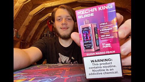 Reviewing MechaKing BLADE Guava Mango Peach 25k puff Vape!!