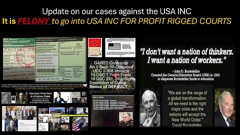 DOD, please put the USA INC crimes on the record for the world to see. As of 7/14/2024