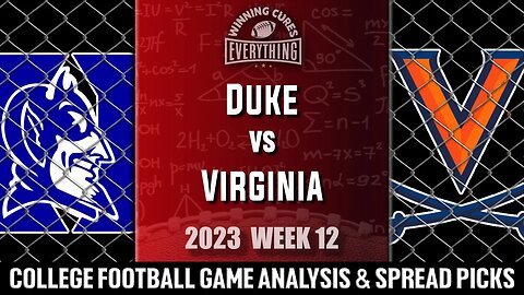 Duke vs Virginia Picks & Prediction Against the Spread 2023 College Football Analysis