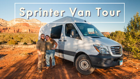 VAN TOUR | Full-Time VAN LIFE Couple | JACKERY Powered | 170WB Sprinter Van