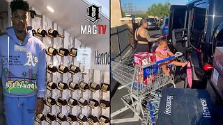 Blueface & Jaidyn Alexis Buy 100 Bottles Of Hennessy For Their New Wine Cellar! 🍾