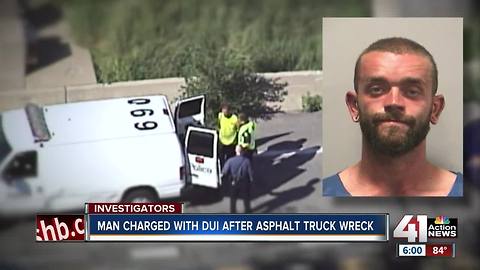 Asphalt truck driver charged with DUI following crash